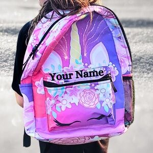 Unicorn Backpack with or without Name